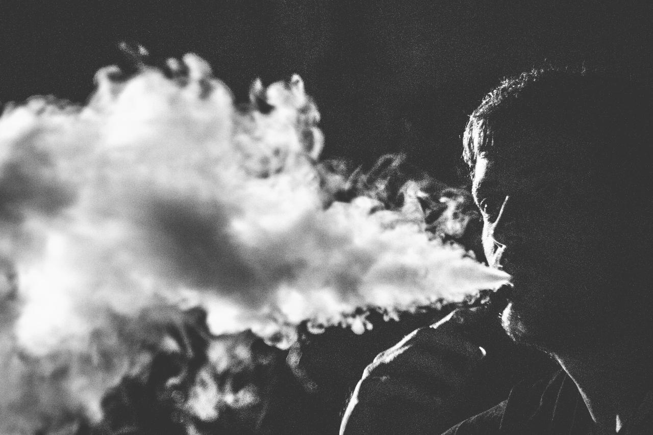 man vaping