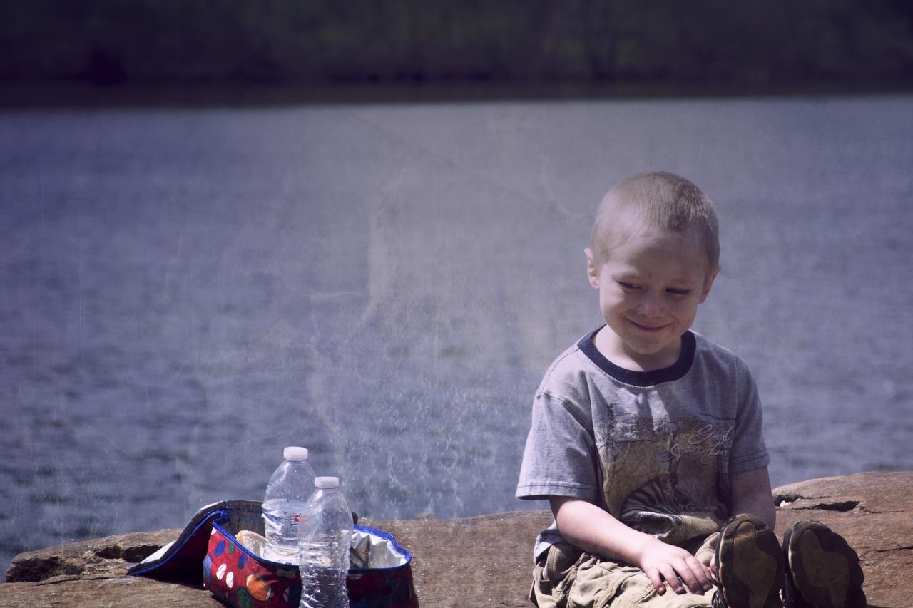 boy on a picnic