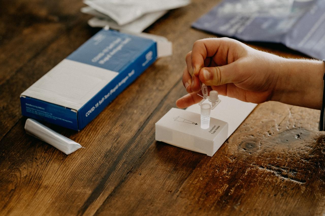 a COVID-19 at home swab test