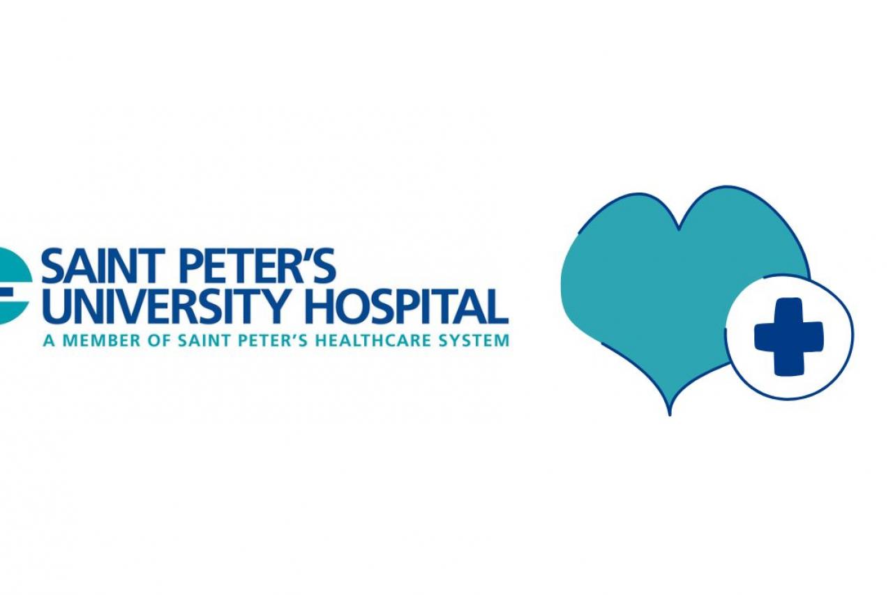 Saint Peter's University Hospital logo and a heart