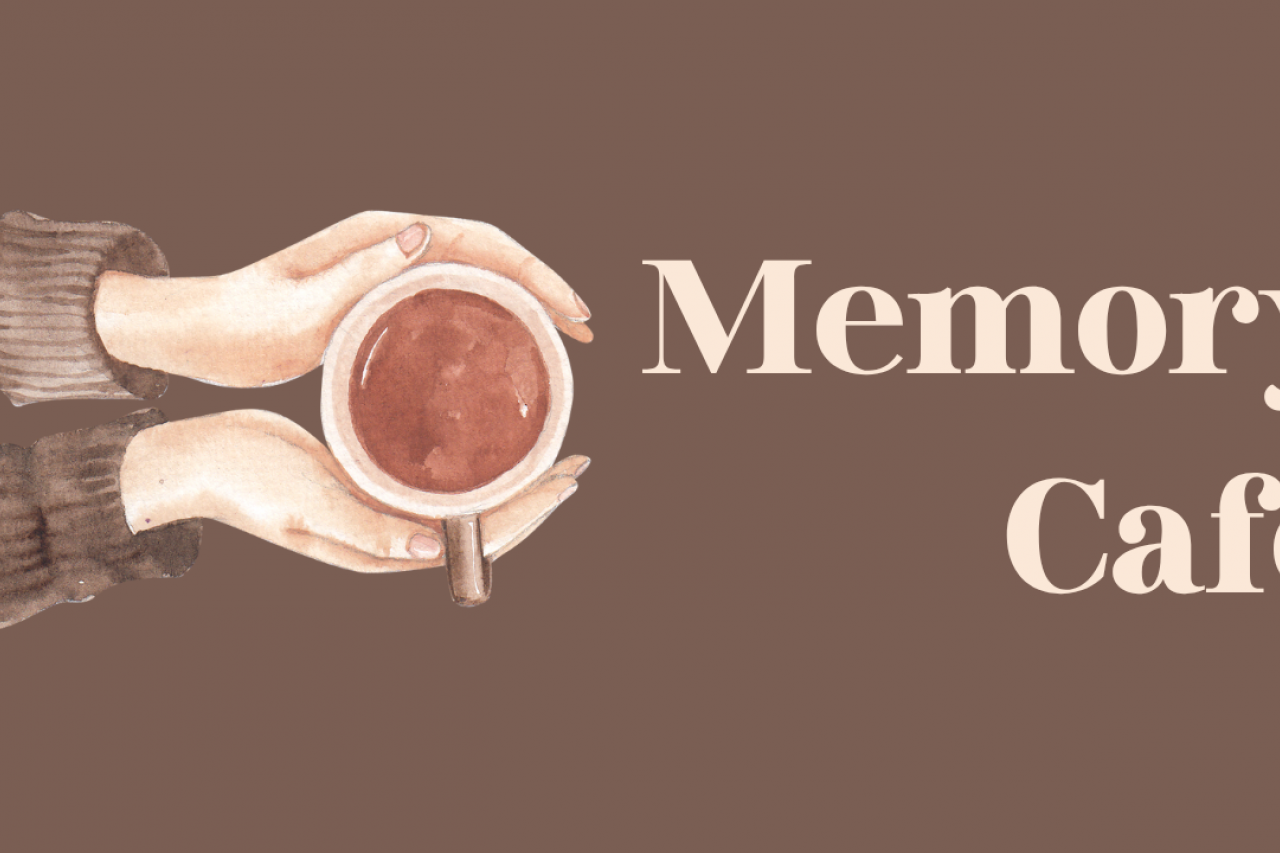 Illustration of hands holding a cup of coffee.