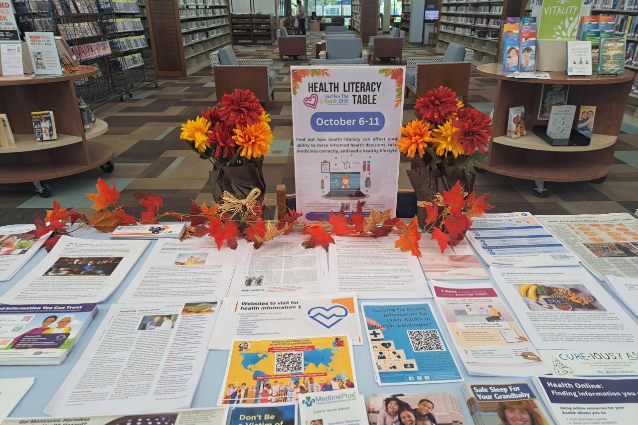 health literacy month health table