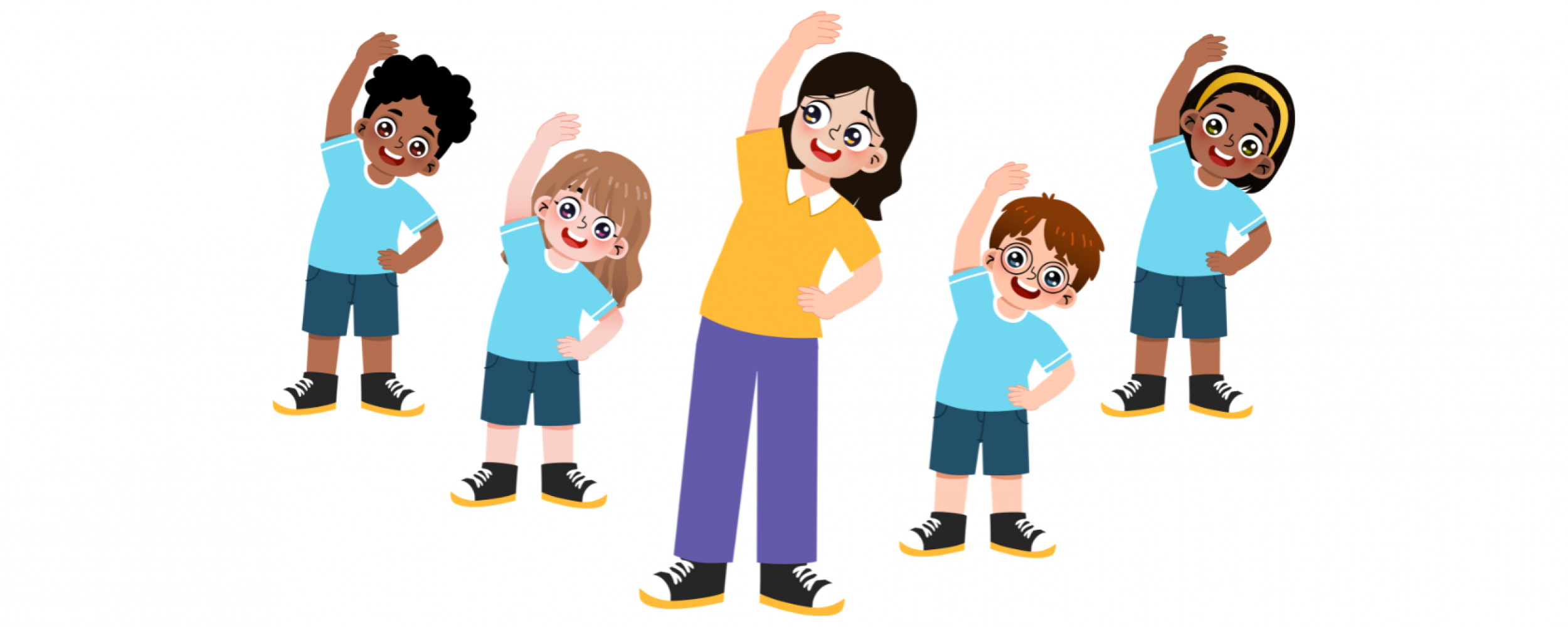 a group doing an exercise activity