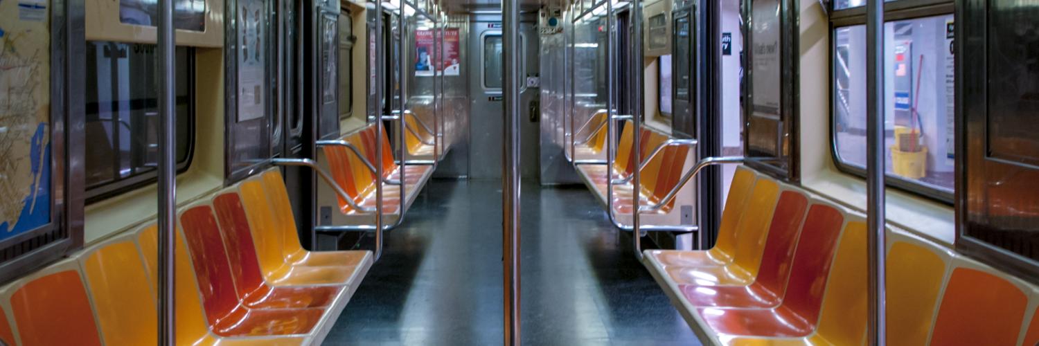 An empty subway car