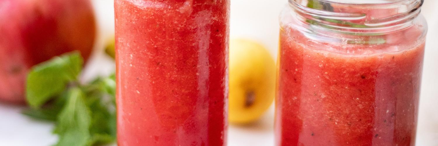 smoothies on a cutting board