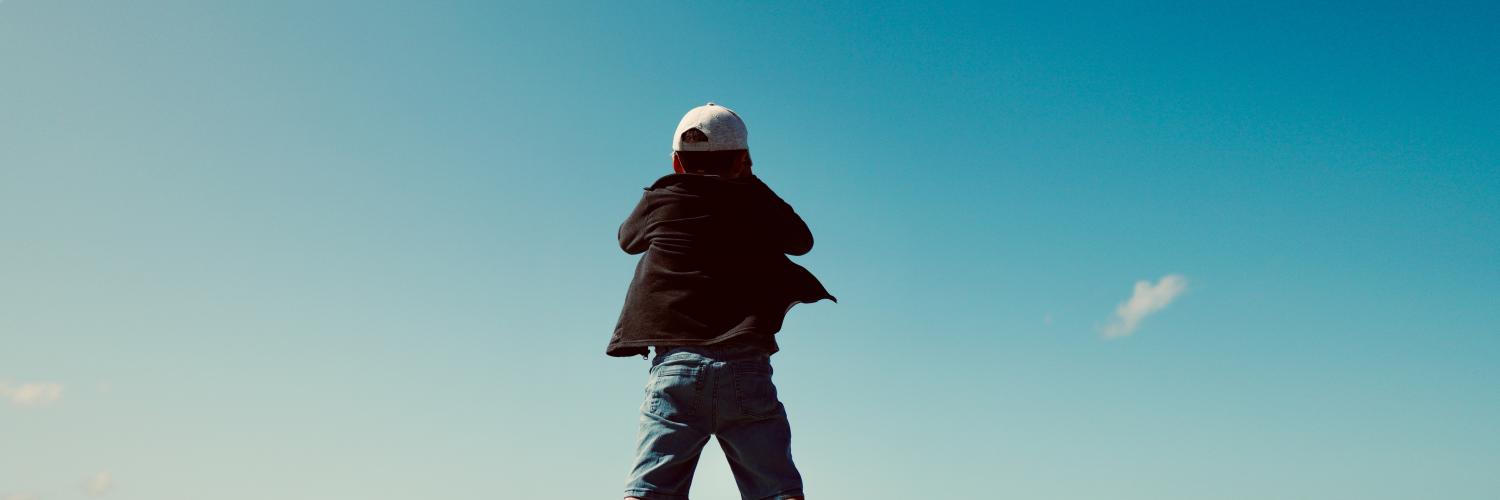 person standing on beach