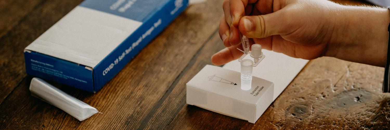 a COVID-19 at home swab test