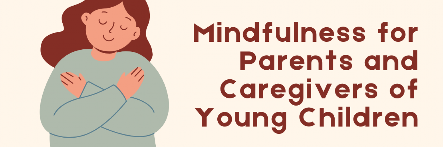 Illustration of person giving themselves a mindful hug.