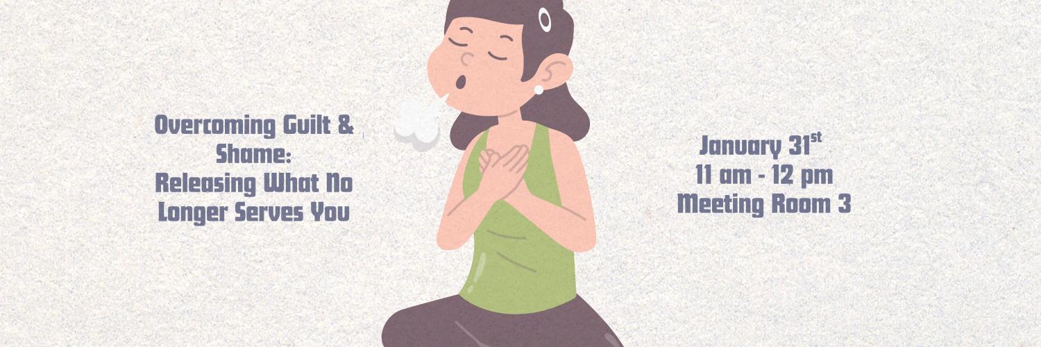 Woman doing a calming breathing exercise while sitting on the floor with her legs crossed